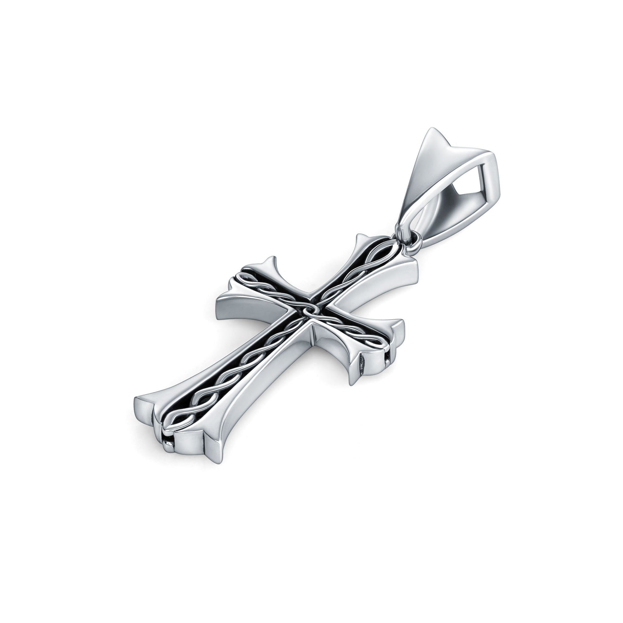 Coiled Cross Necklace