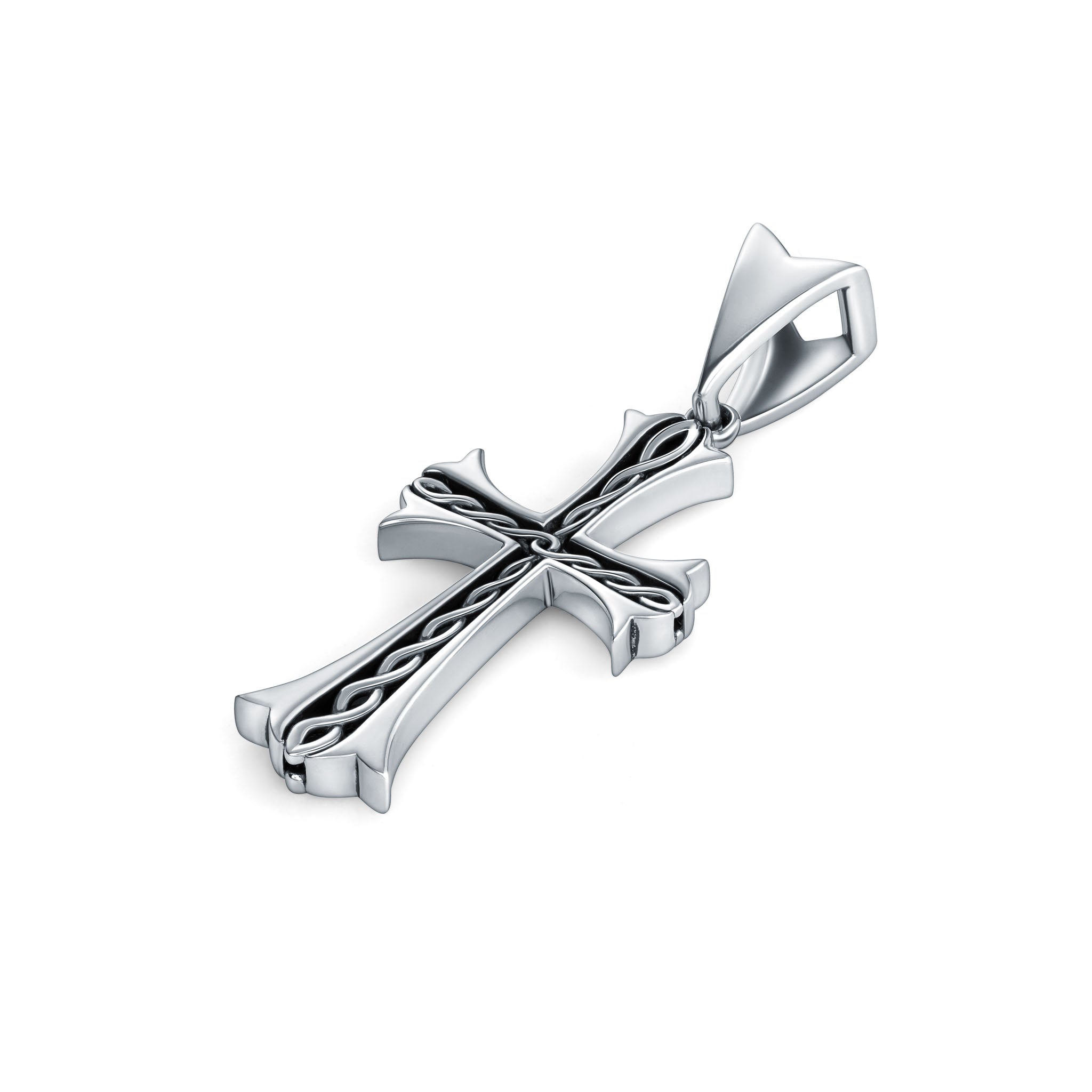 Coiled Cross Necklace