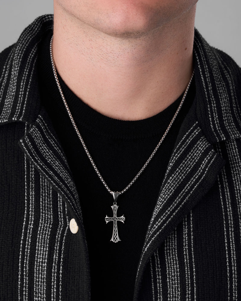 Coiled Cross Necklace