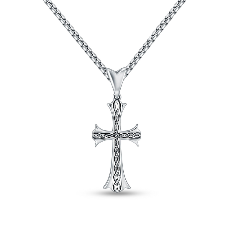 Coiled Cross Necklace